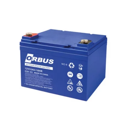 Orbus 12V 33Ah Jel Akü ( Engelli Araç Aküsü )
