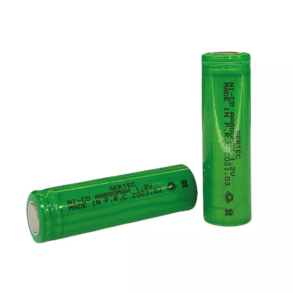 _pil253 Sertec - 1.2V 800 Mah - AA - Ni-Cd Şarjlı Pil - (Başsız / Flat Head) - Görsel 1