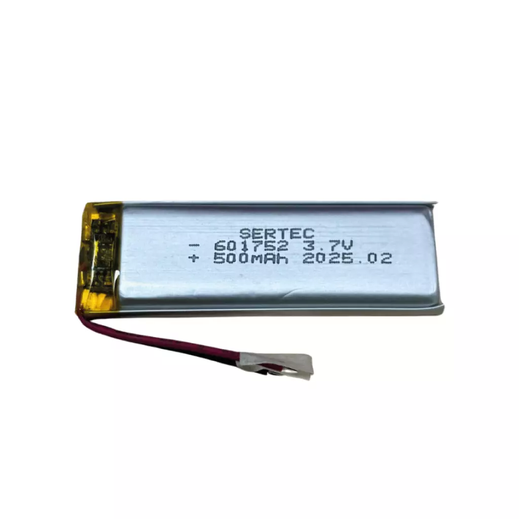 polimer08 Sertec - 601752 3.7V 500 MAh Li-Polymer Pil (Devreli/1.5A) - Görsel 1